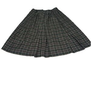 Flynn‎ O'Hara Plaid School Uniform pleated Skirt GIRLS Sz 10 26-29 Elastic Waist